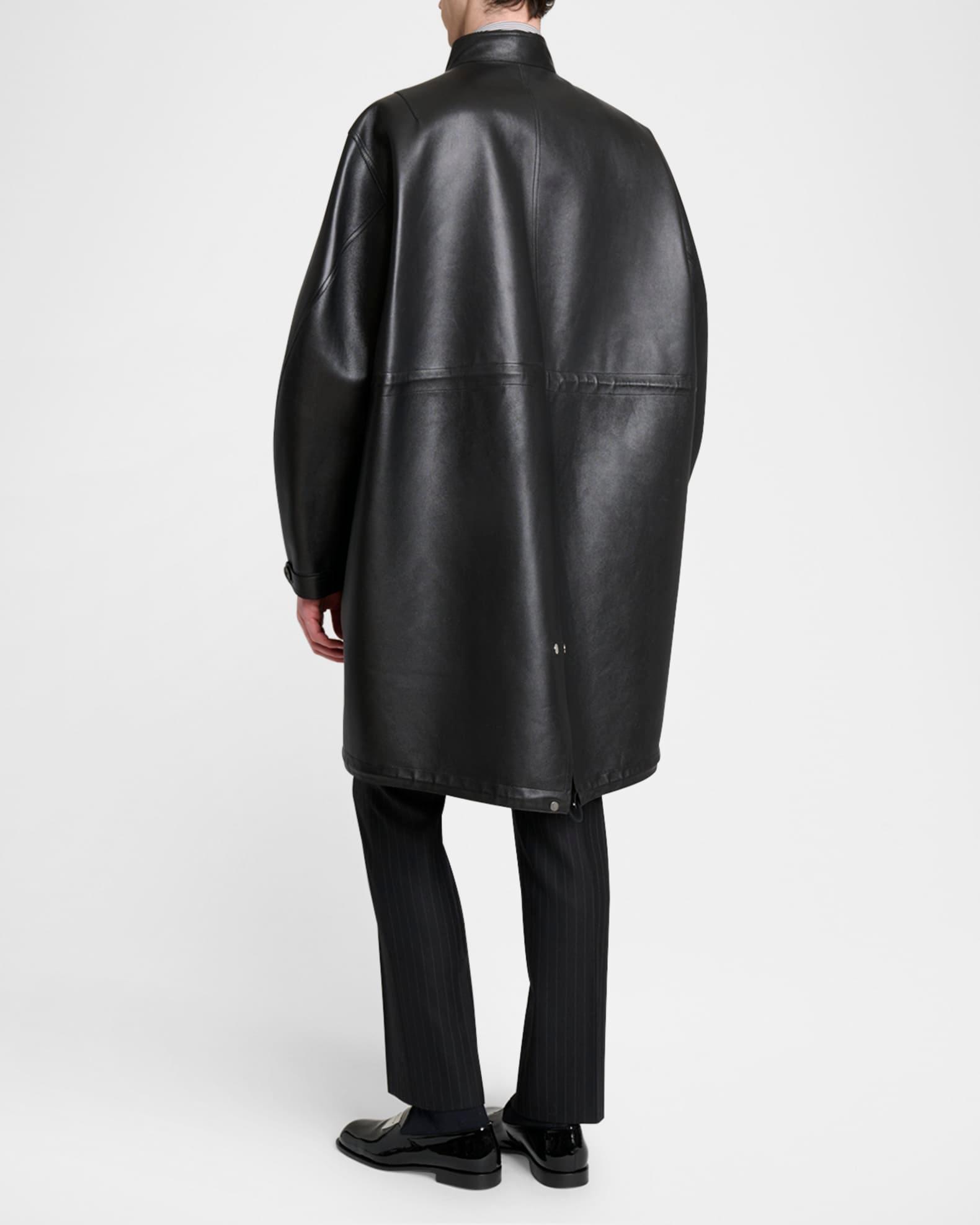 Men's Leather Fishtail Parka  Product Image