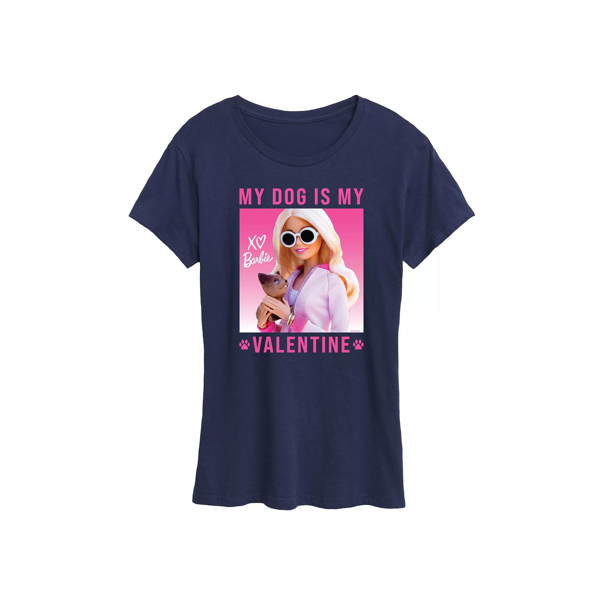 Women's Barbie® My Dog Is My Valentine Graphic Tee,  Product Image