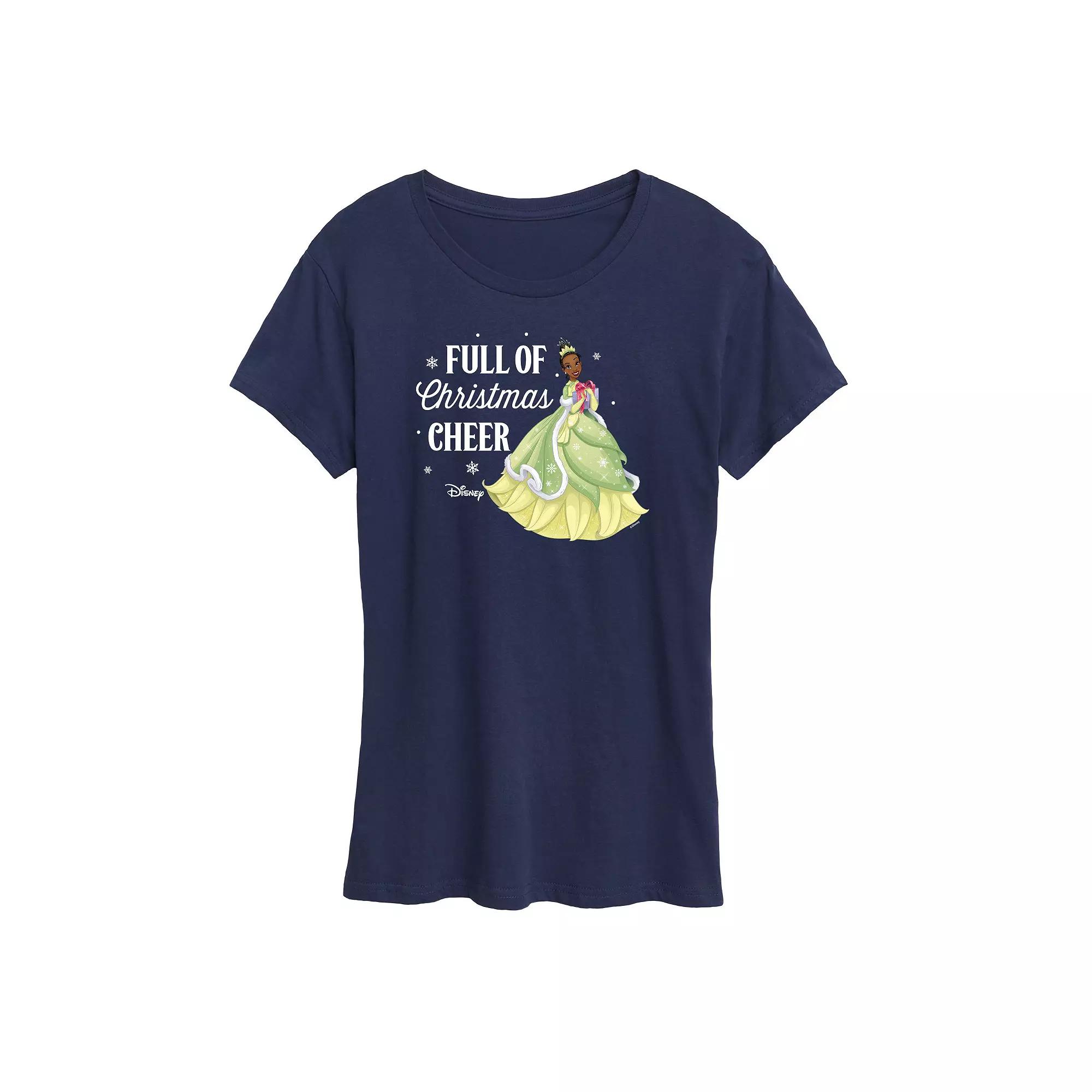Disney Princess Tiana Women's "Full Of Christmas Cheer" Graphic Tee, Girl's,  Product Image