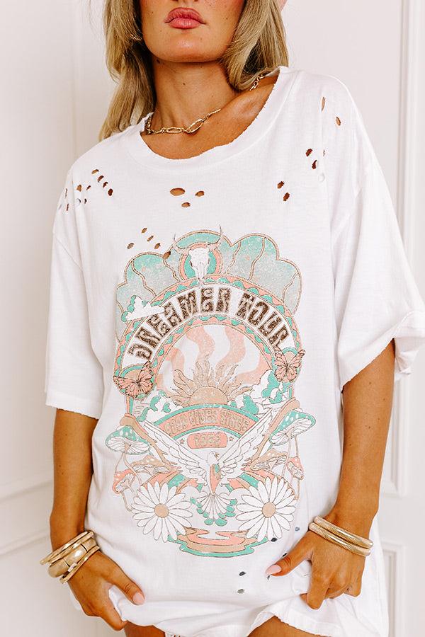 Dreamer Tour Oversized Distressed Tee Product Image