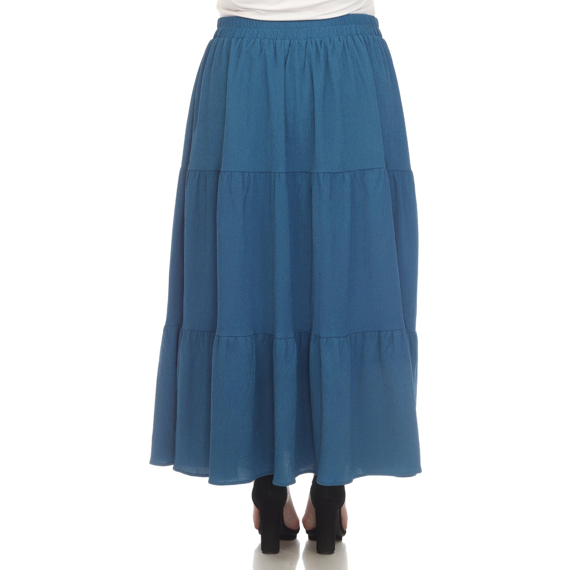 Pleated Tiered Maxi Skirt - Plus Product Image