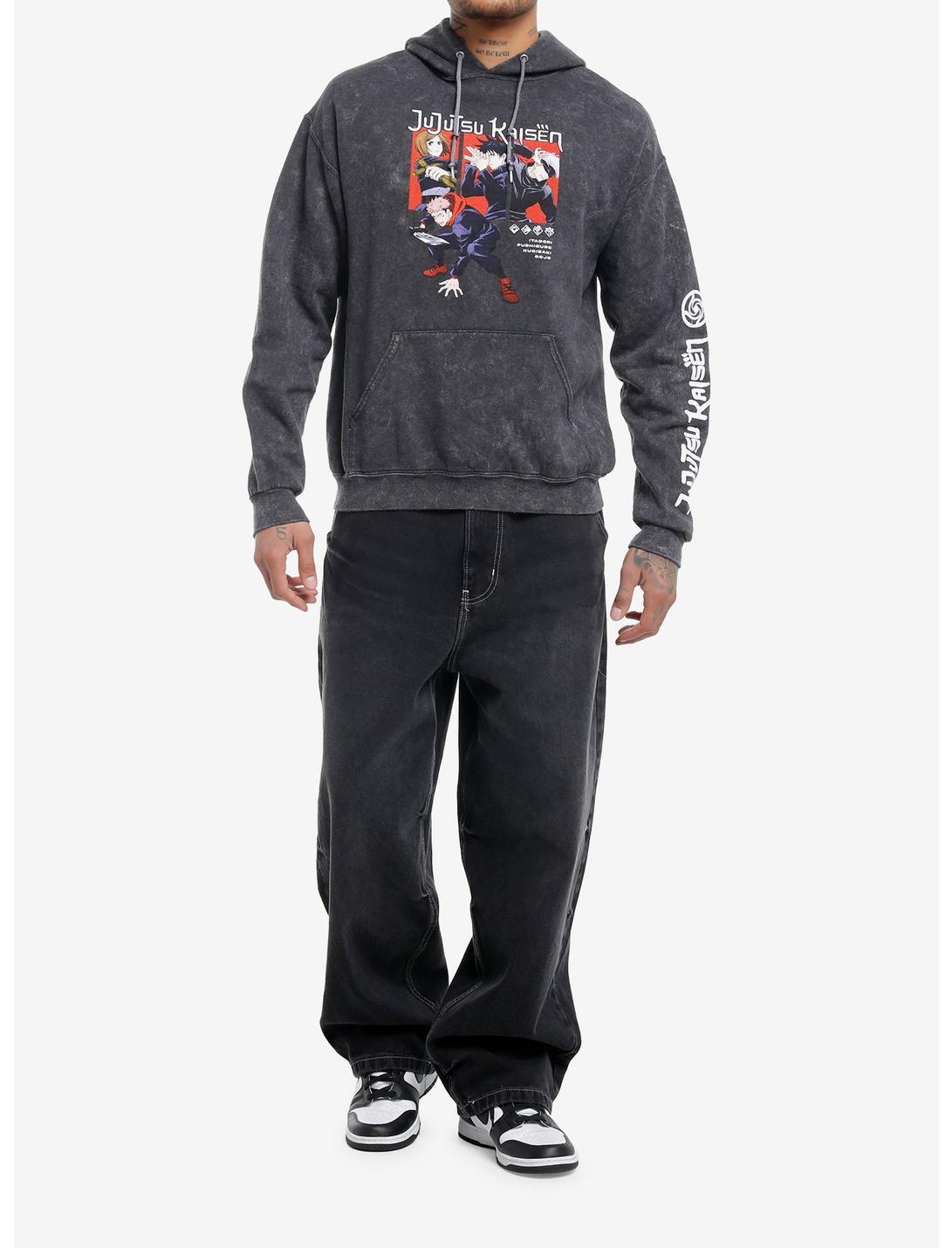 Jujutsu Kaisen First Years & Gojo Dark Wash Hoodie Product Image