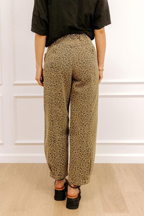 The Aliyah Midrise Leopard Barrel Jean Product Image