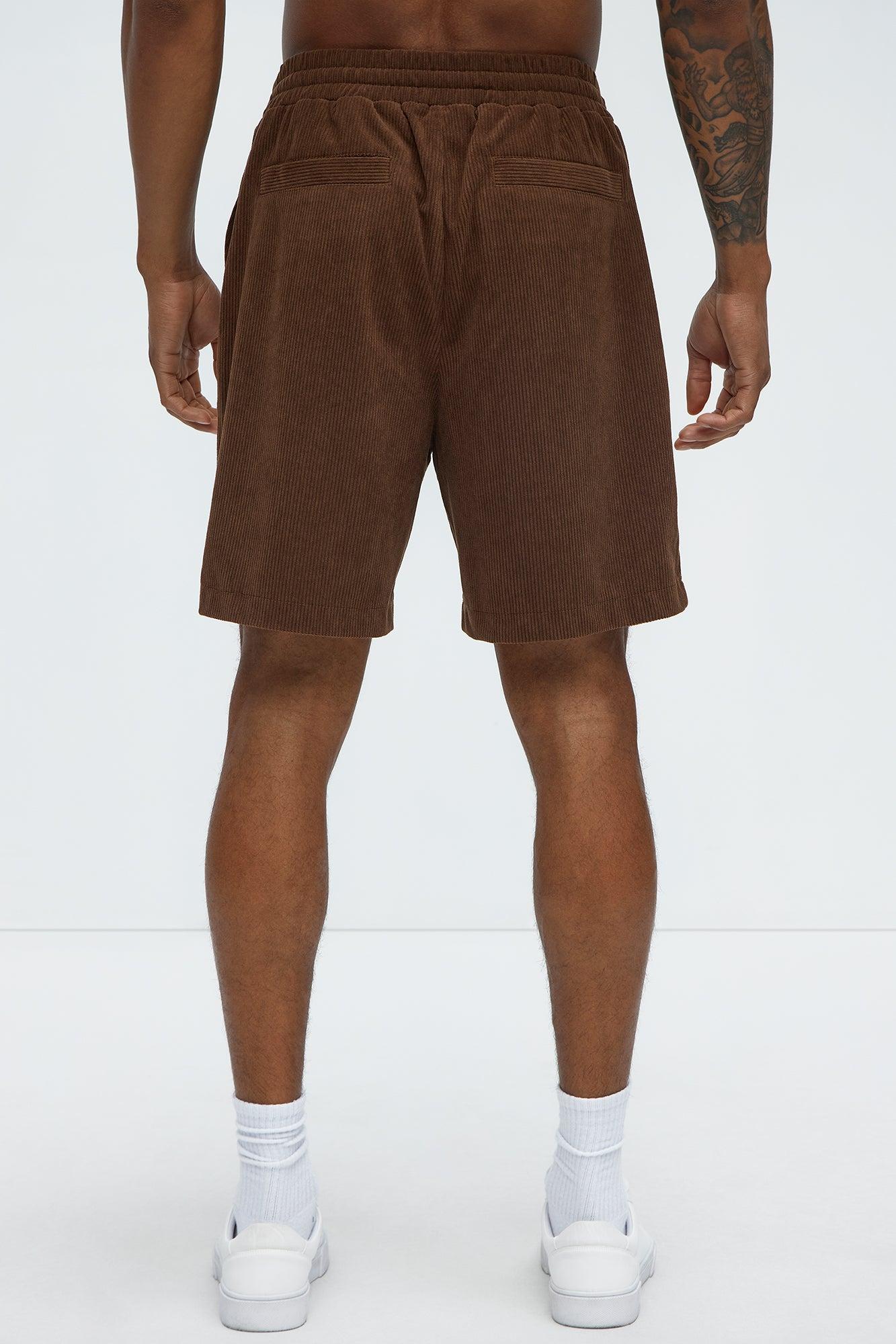 Beau Relaxed Corduroy Shorts - Brown Product Image
