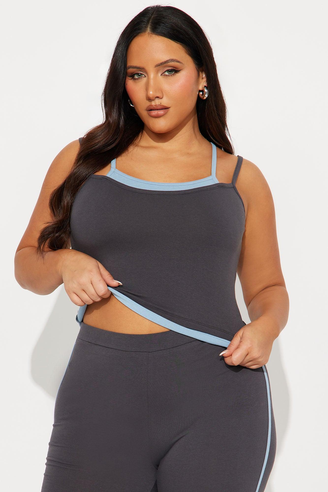 Double Up Capri Set - Charcoal Female Product Image