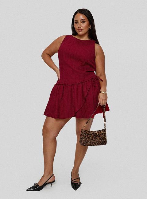 Cosie Mini Dress Red Curve Product Image