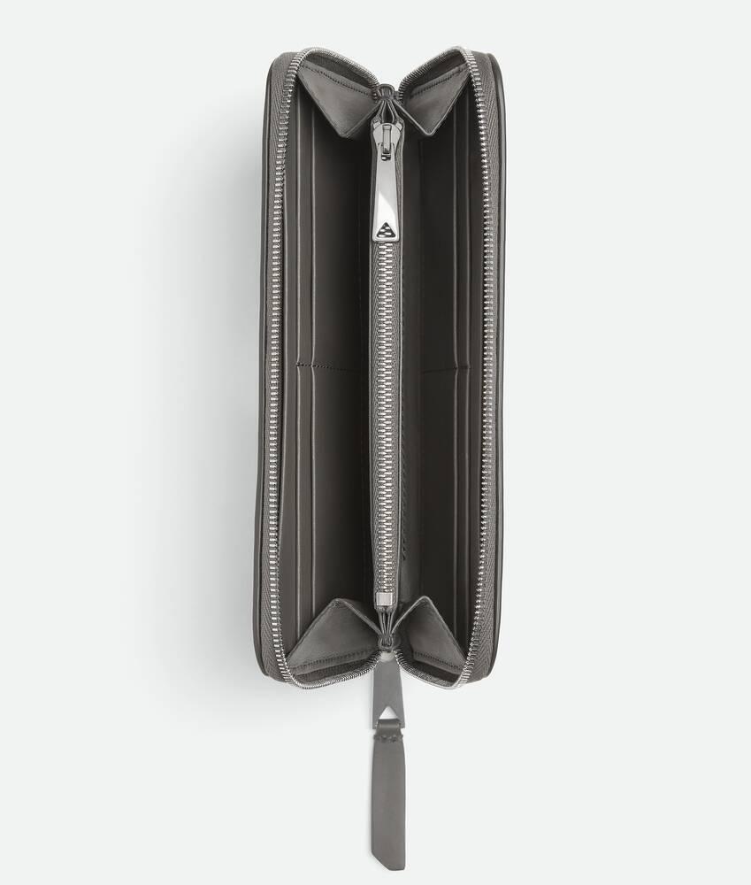 Men's Intrecciato Piccolo Zip Around Wallet in Lapilli/drizzle Product Image