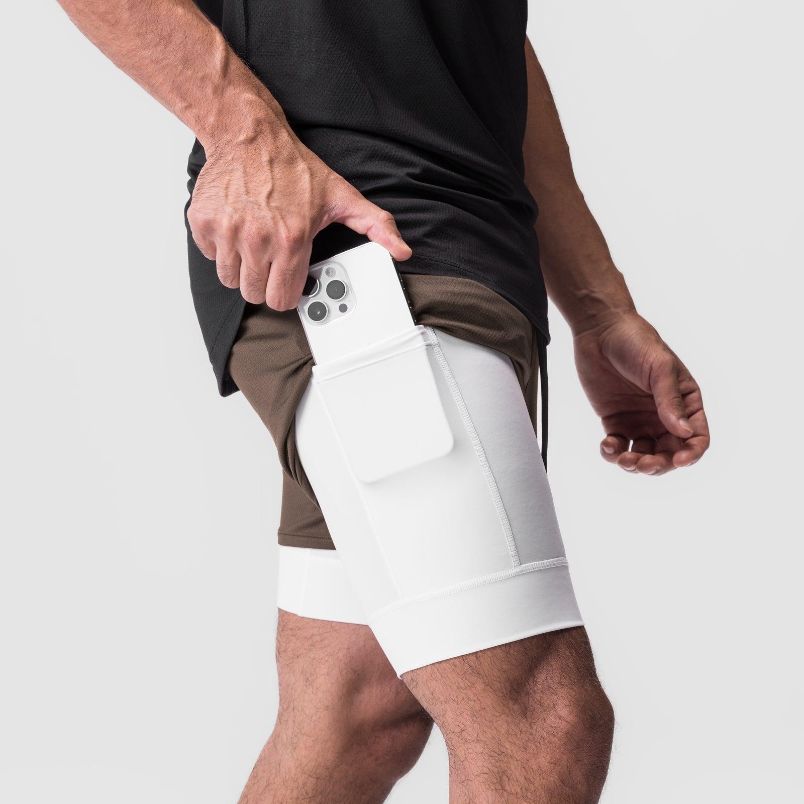 0828. AeroSilver® 5" Liner Short - Space Grey "Wings"/White Male Product Image