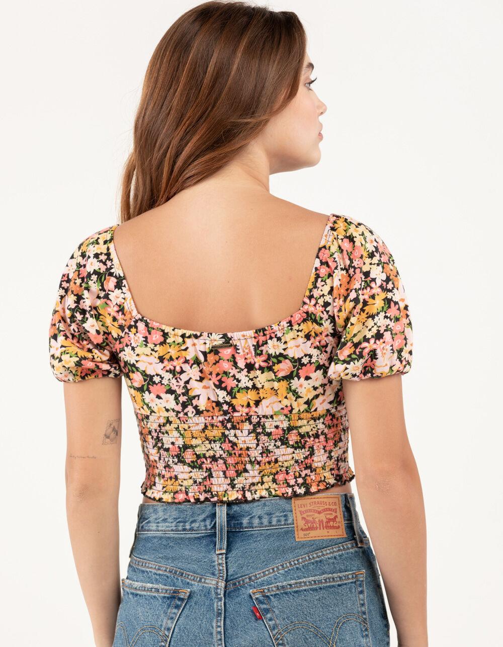 BILLABONG Get Along Puff Sleeve Womens Top - MULTI Product Image