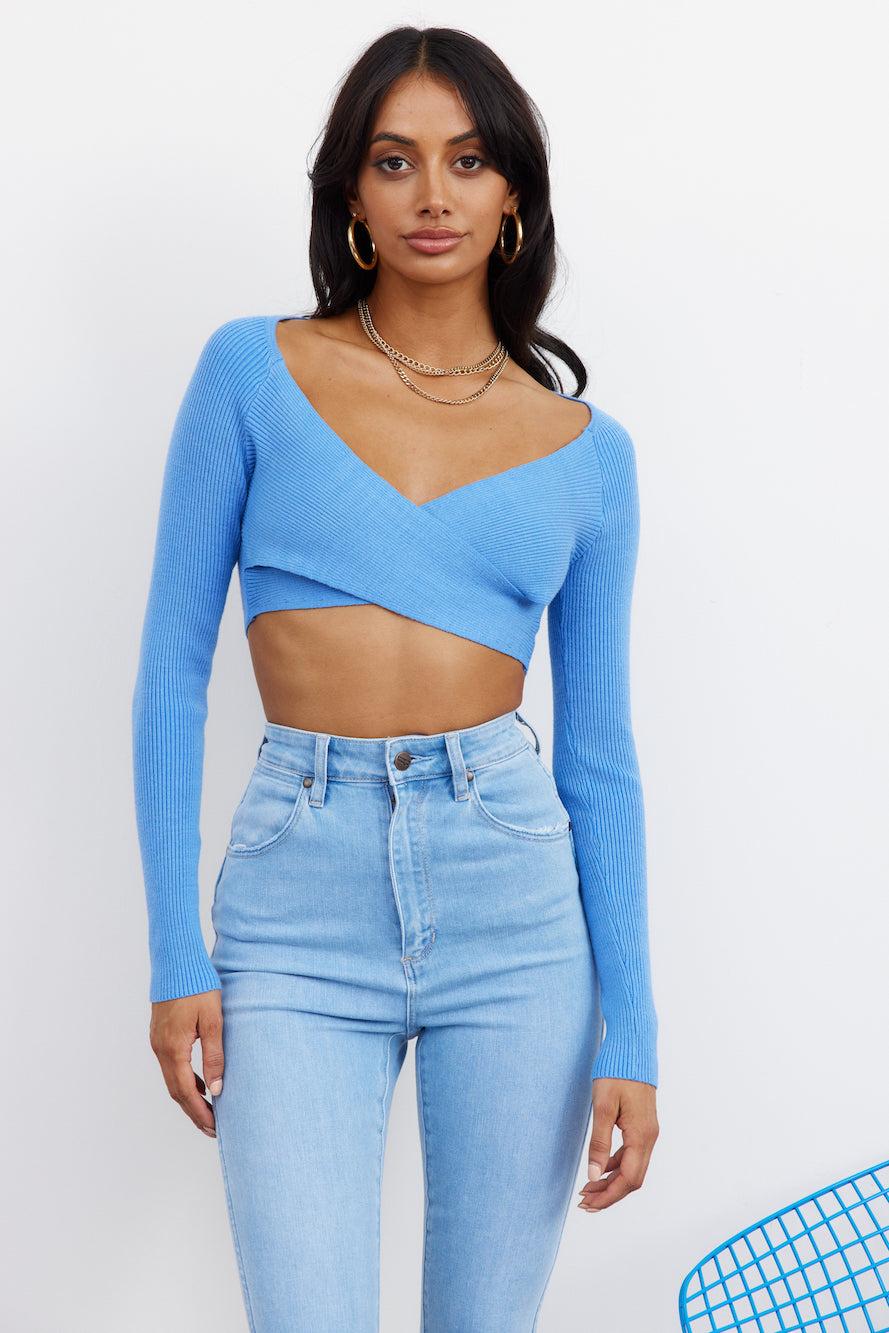 Pirouette And Bow Crop Blue Product Image