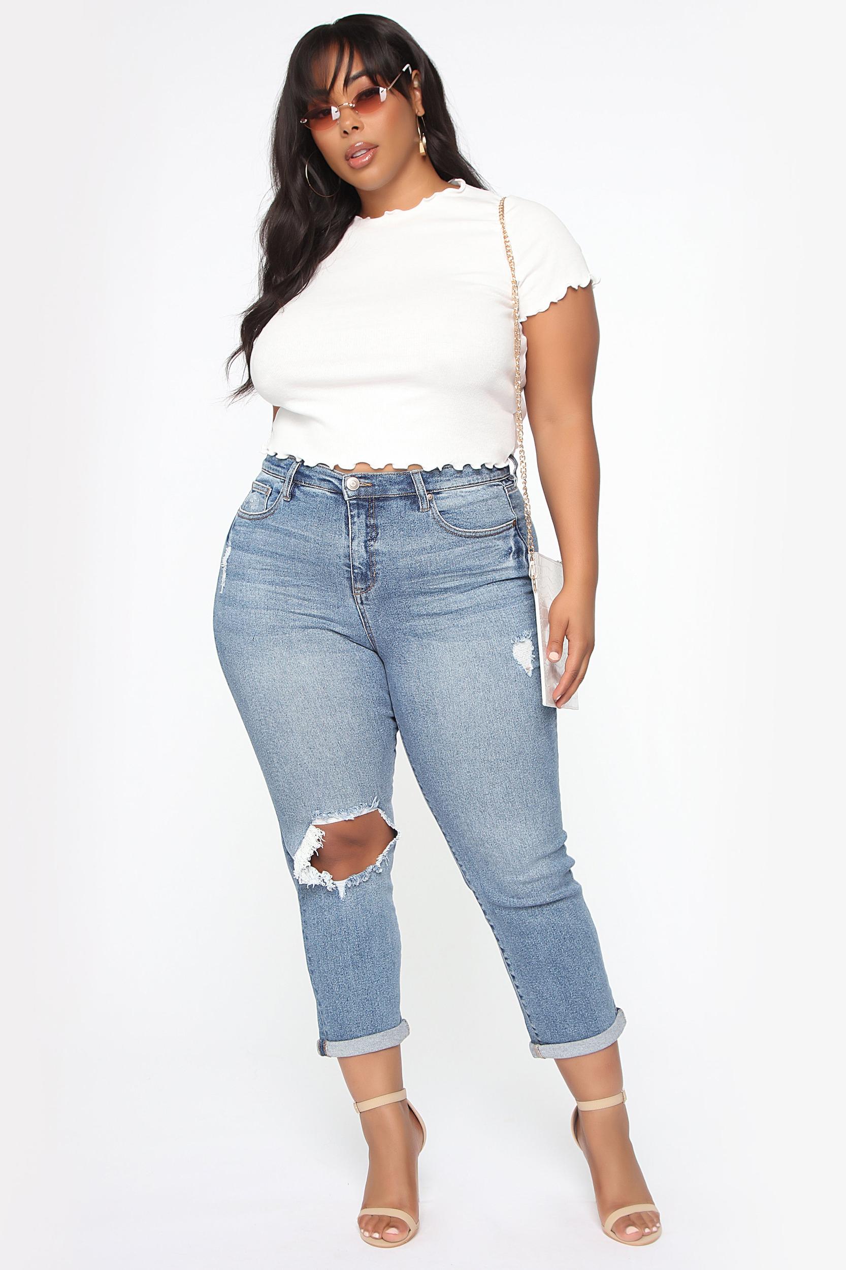Need A New High Rise Mom Jeans - Medium Blue Wash Product Image