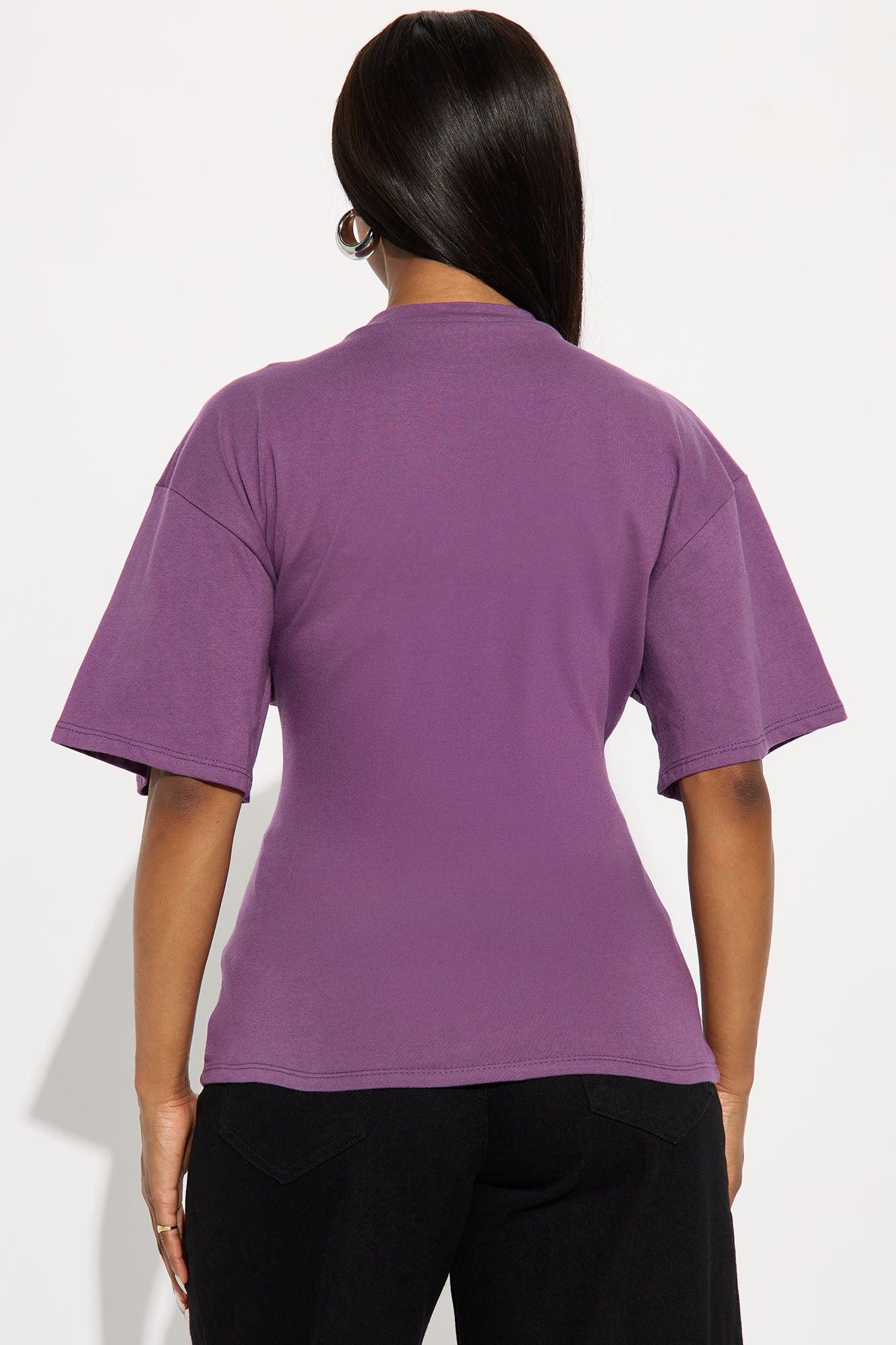 Babs Cinched Waist T Shirt - Plum Female Product Image
