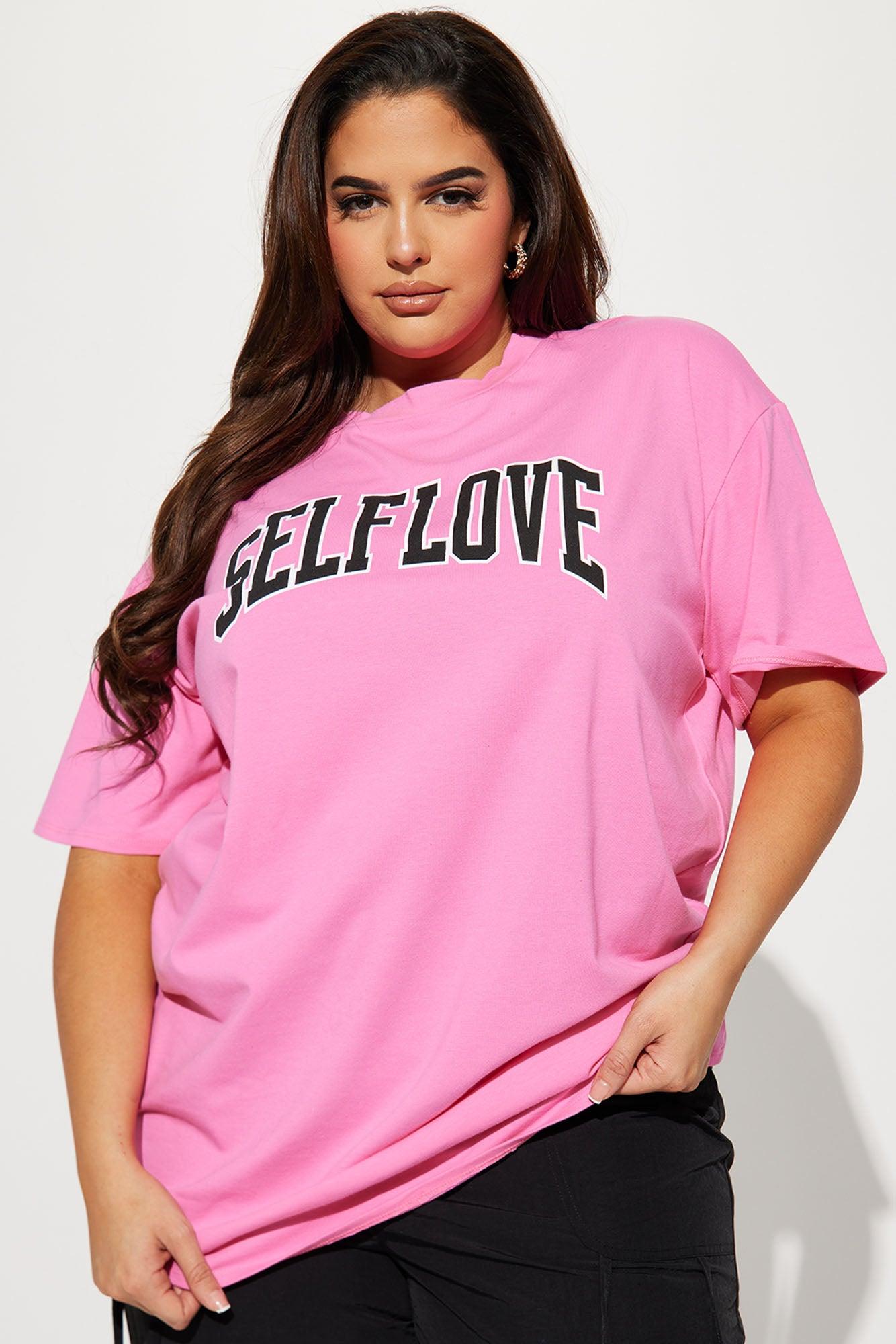 More Self Love Tunic Top - Pink Product Image