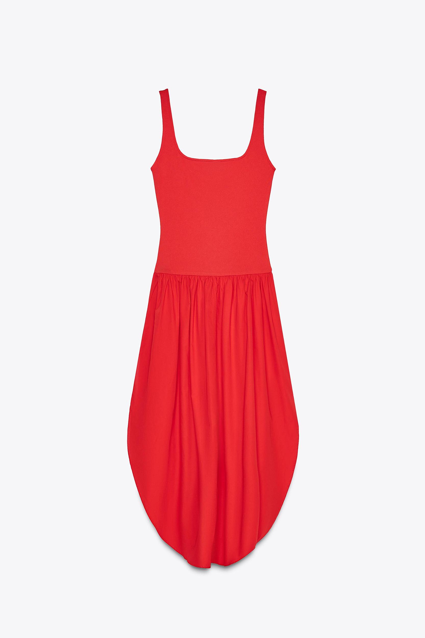 CONTRASTING MIDI DRESS Product Image
