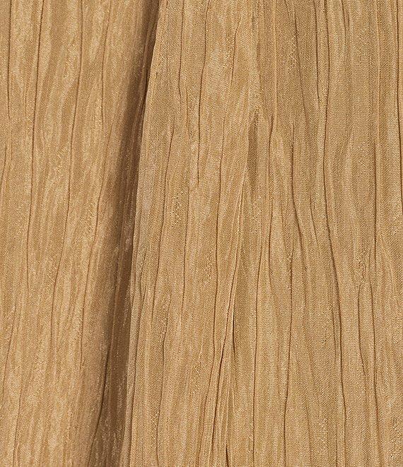 Eileen Fisher Textured Silk Jacquard Mandarin Collar Long Sleeve Tunic Product Image