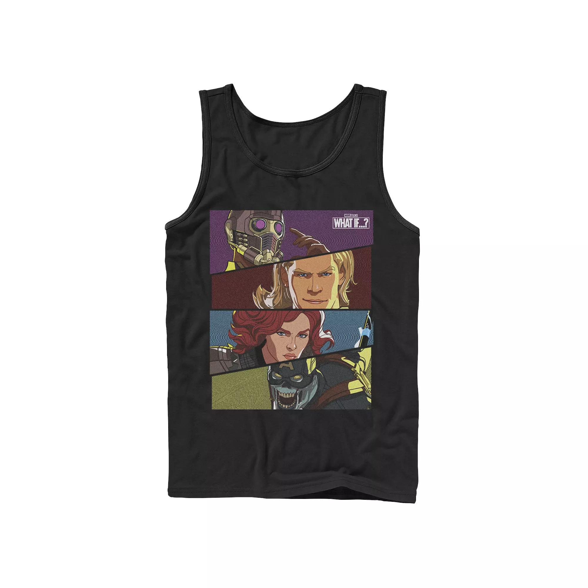 Men's Marvel What If Hero Slant Panels Tank Top, Boy's,  Product Image