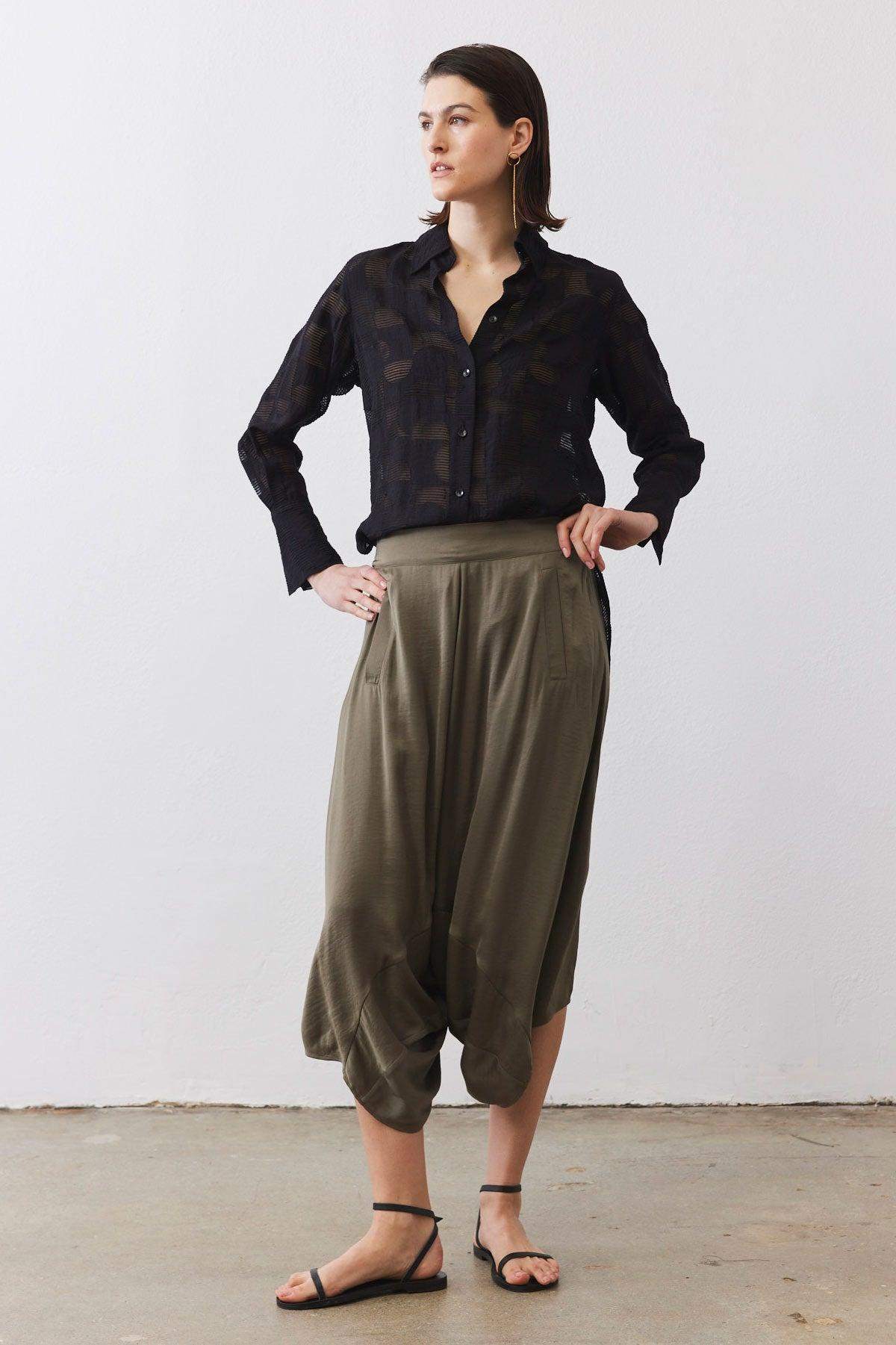 Slouchy Cropped Pants Product Image