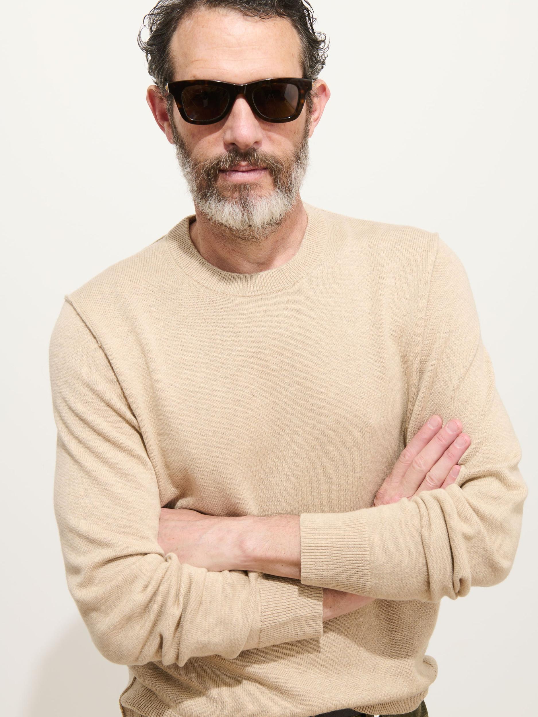 Reverse Seam Crew In Wool Cotton Product Image