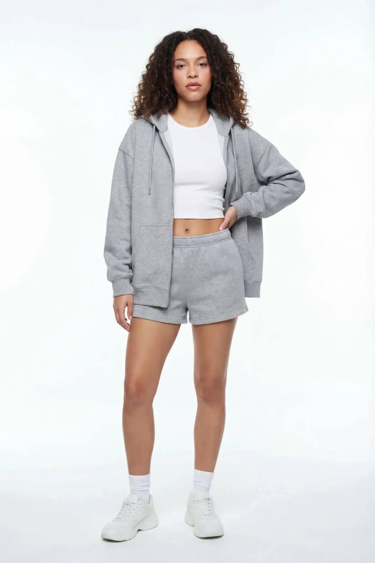 Fleece Zip-Up Hoodie Female Product Image