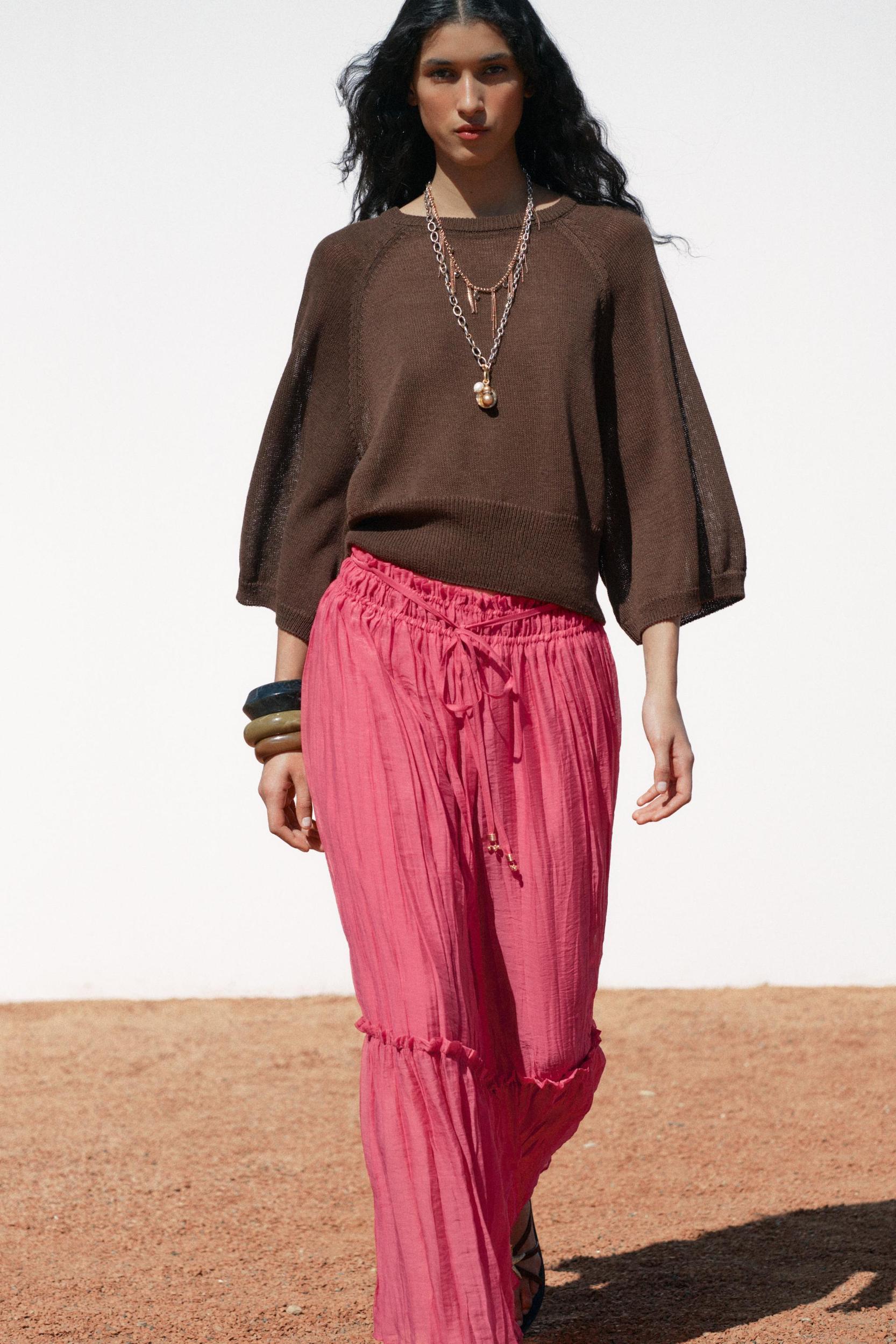 WIDE SLEEVE KNIT SWEATER Product Image