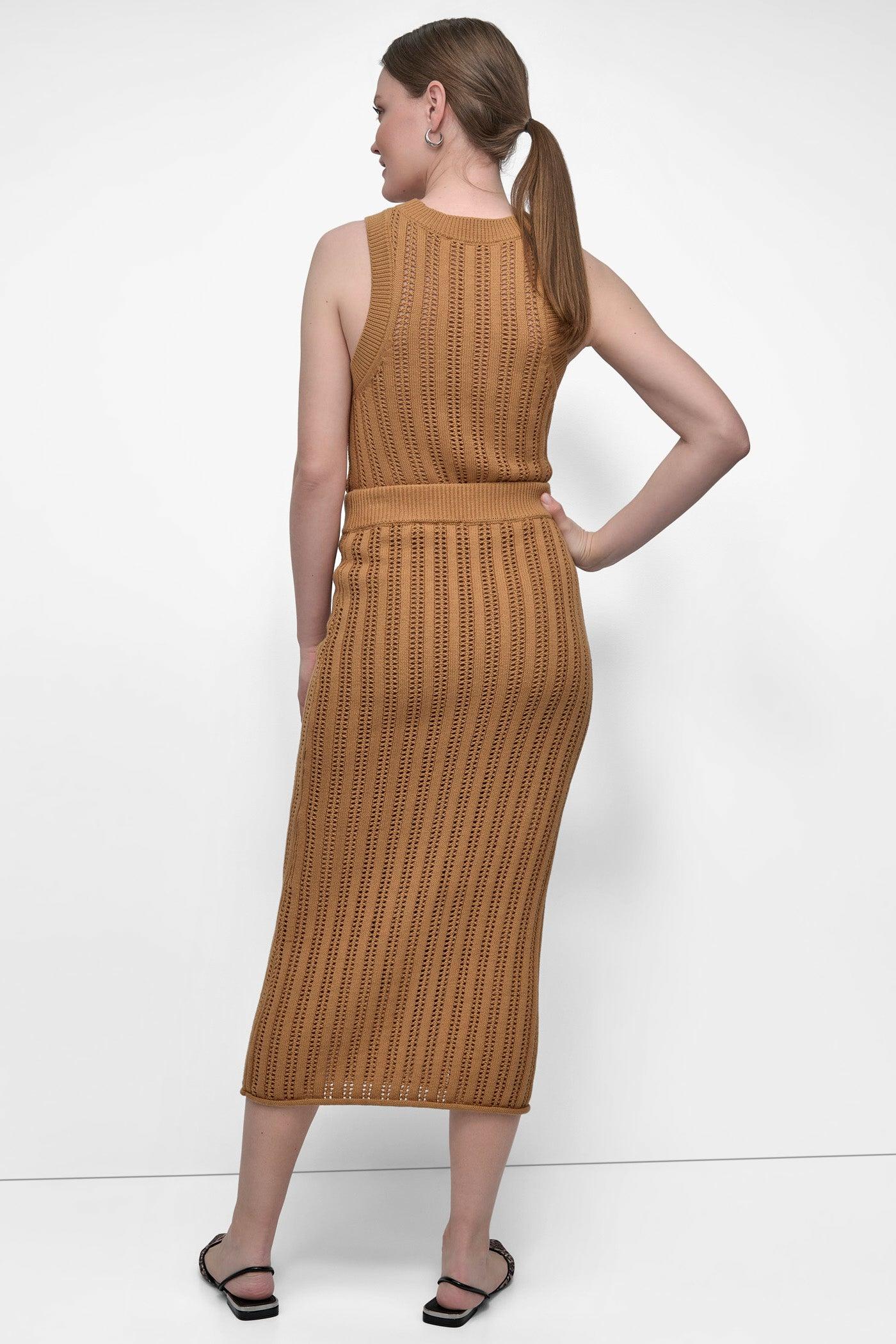 CABLE POINTELLE STITCH MIDI SKIRT Product Image