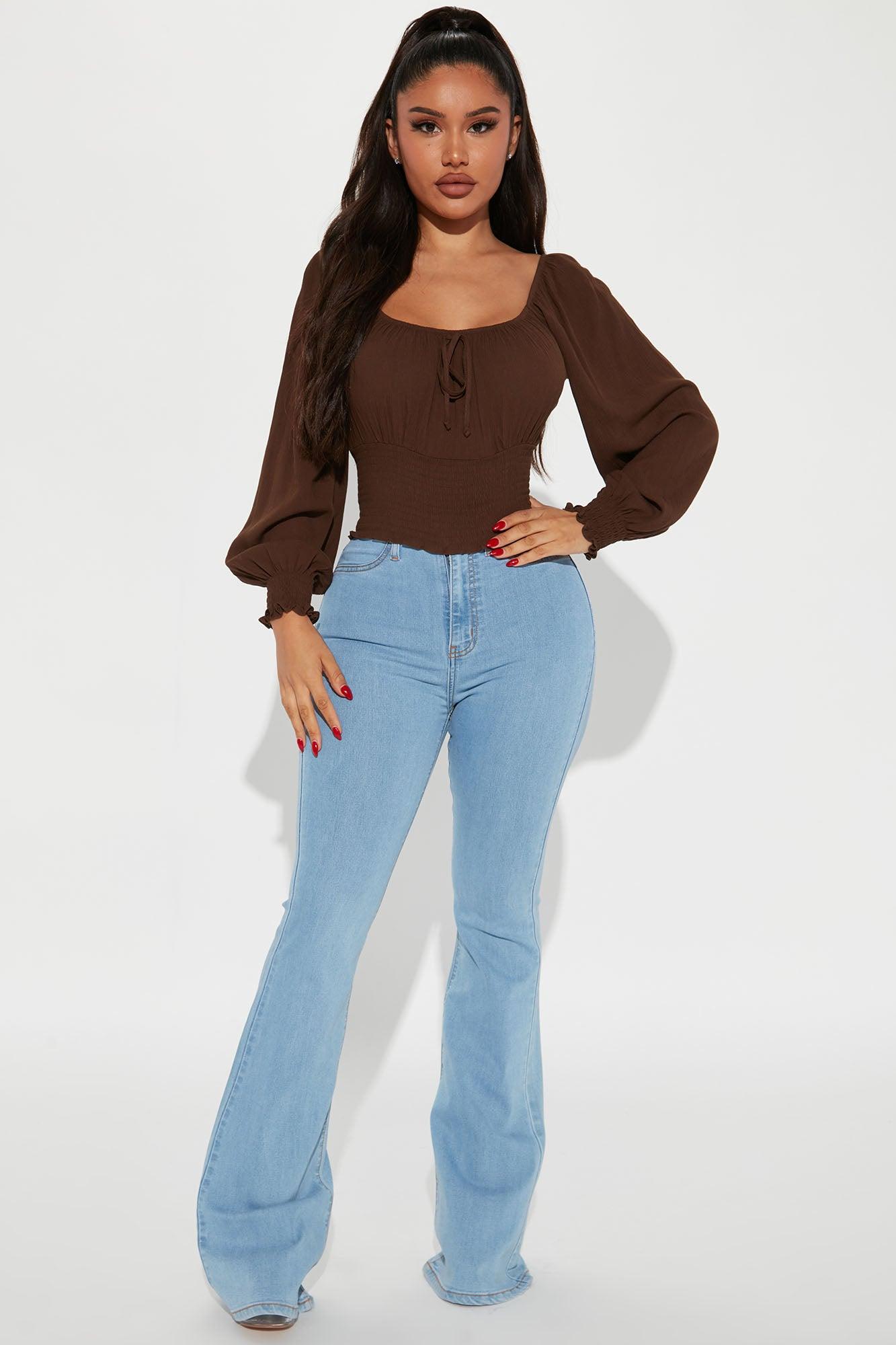 Brooklyn Crop Top - Chocolate Product Image