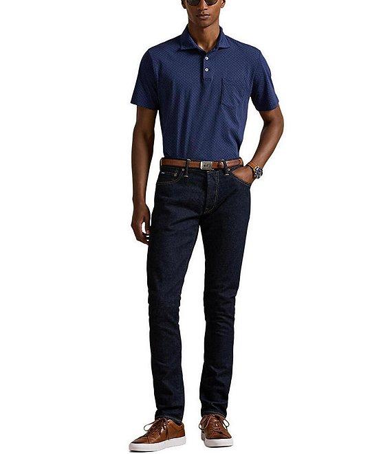 Polo Ralph Lauren Standard Fit Printed Lisle Short Sleeve Polo Shirt Product Image