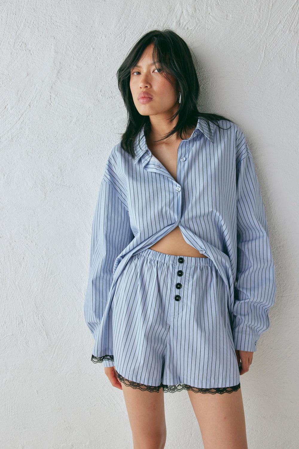 June Shirt Blue Stripe Product Image