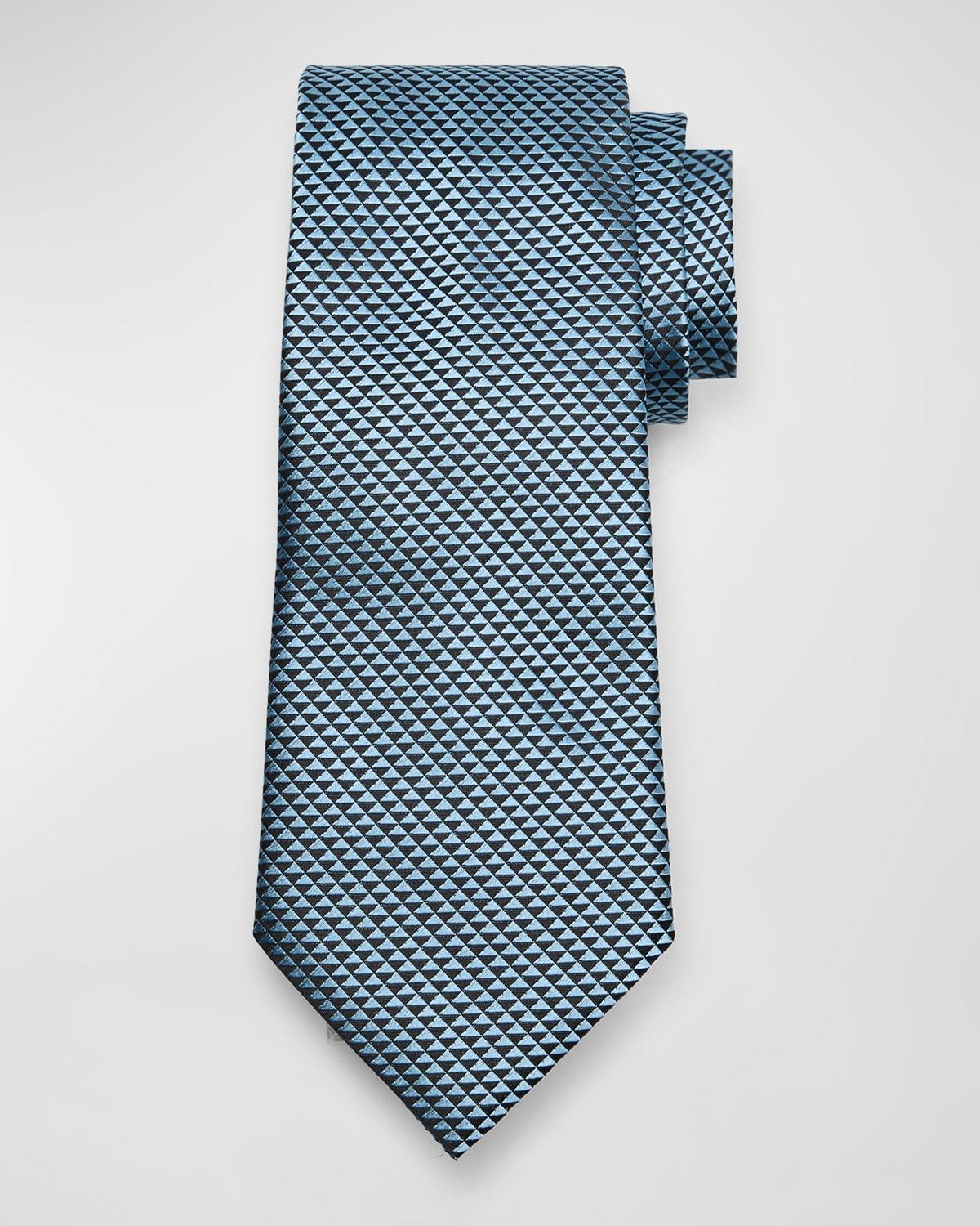 Mens Woven Triangle Silk Tie Product Image