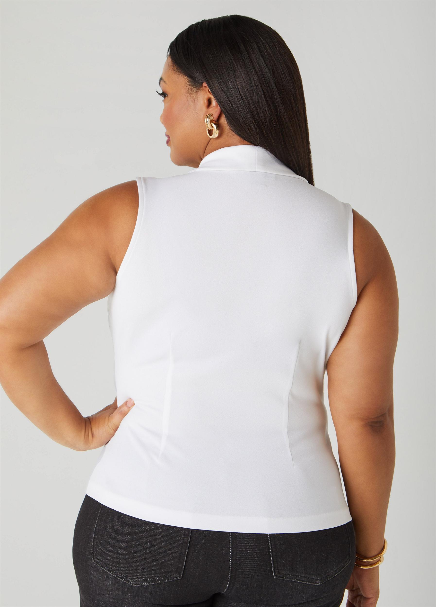 Gathered Faux Wrap Top Product Image