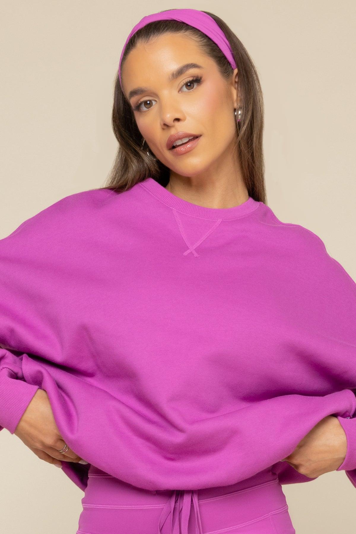 Cloud Crewneck Sweater - Royal Orchid Product Image