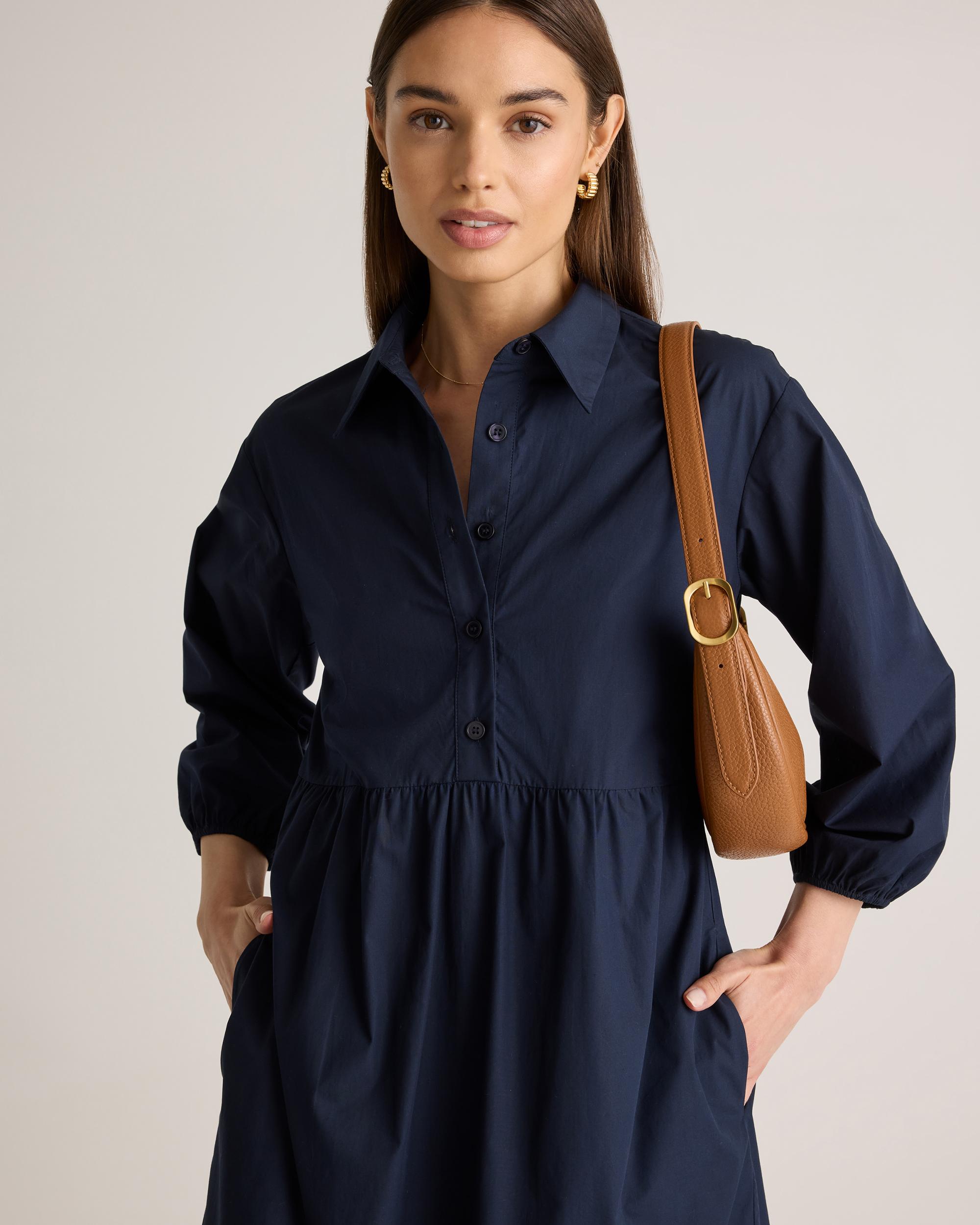 Quince | Women's Poplin Midi Tunic Dress Size XL, Organic Cotton Product Image