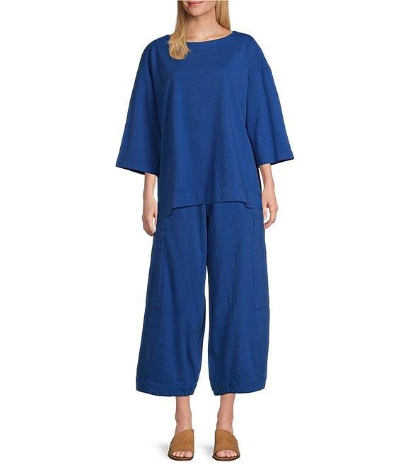 Bryn Walker Pasha Cotton Jersey Elastic Waist Cropped Pant Product Image