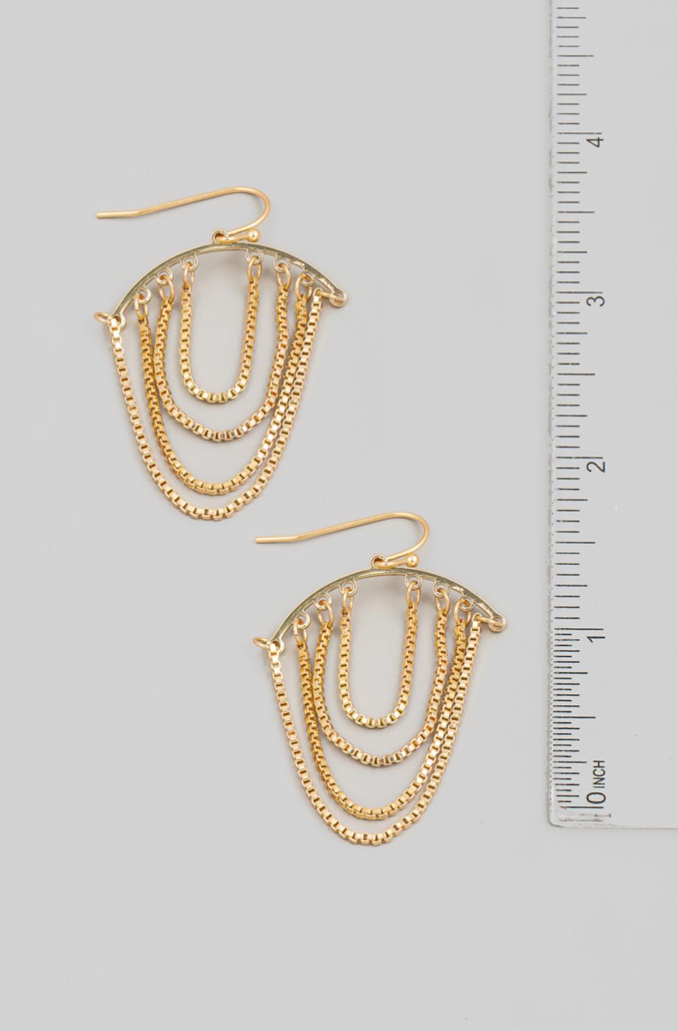 Box Chain Drop Earrings Product Image
