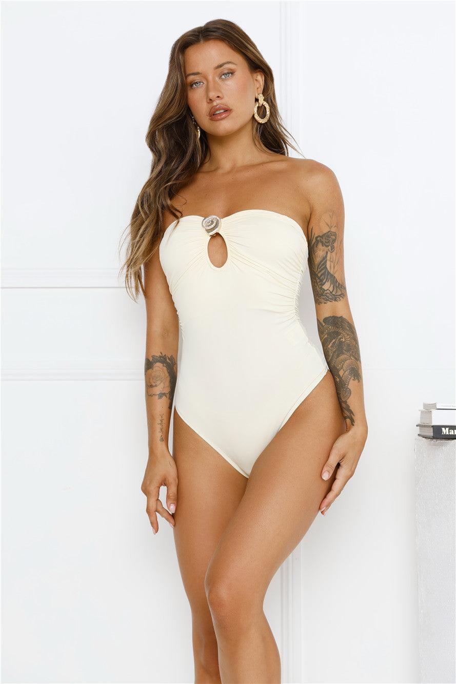 Sea Soundtrack Strapless Bodysuit Yellow Product Image