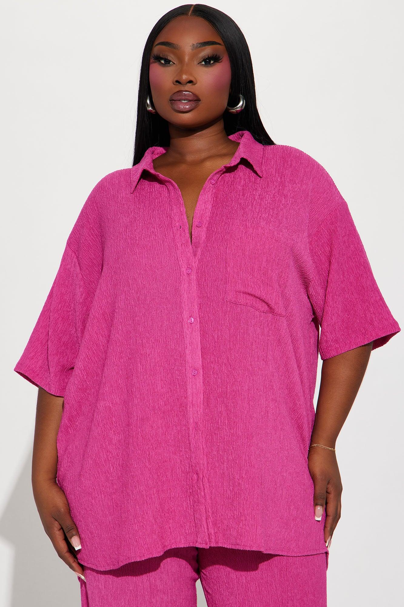 Vacay Vibes Pant Set - Fuchsia Product Image