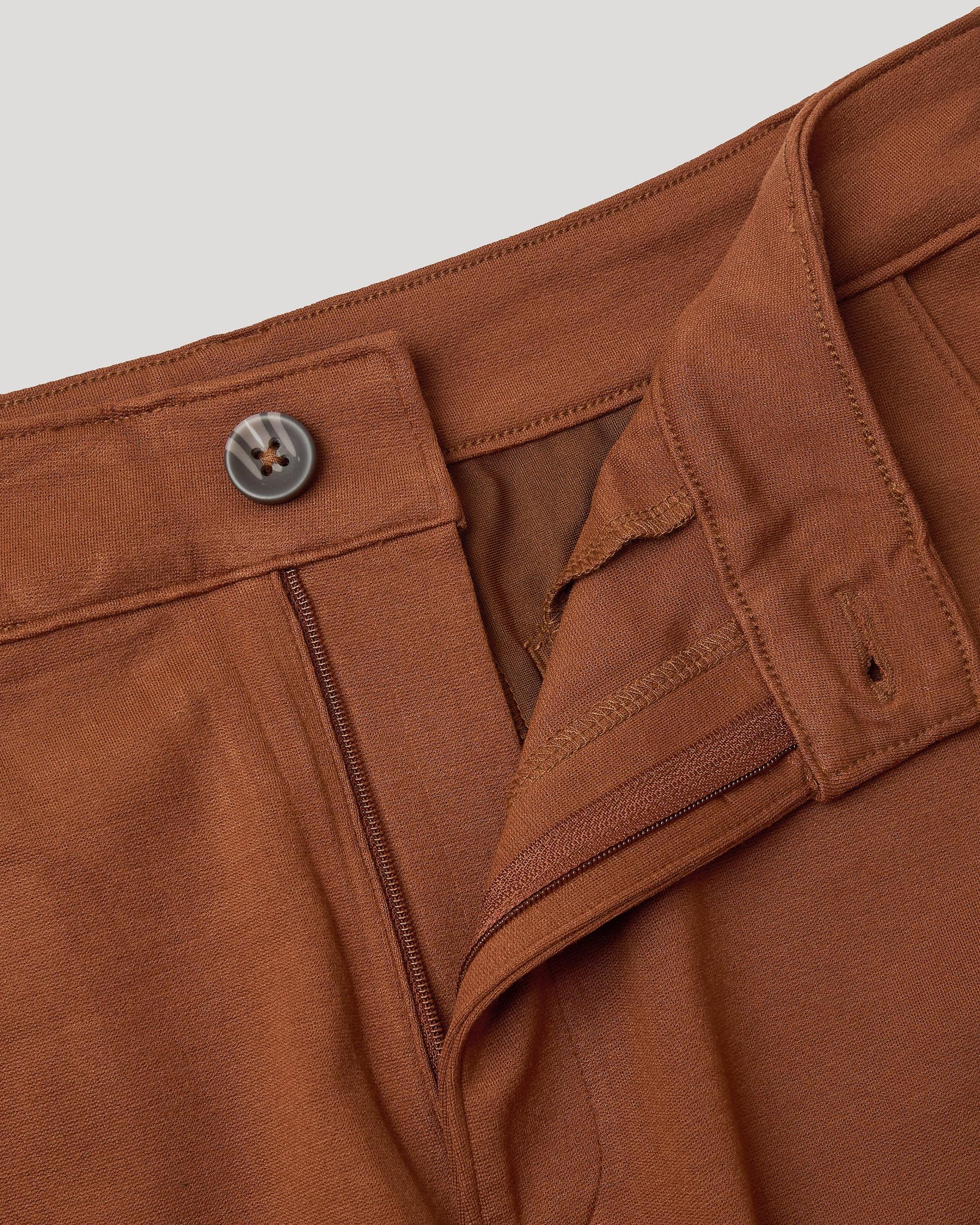 Suede Brown Slim Comfort Knit Chino Pant Product Image