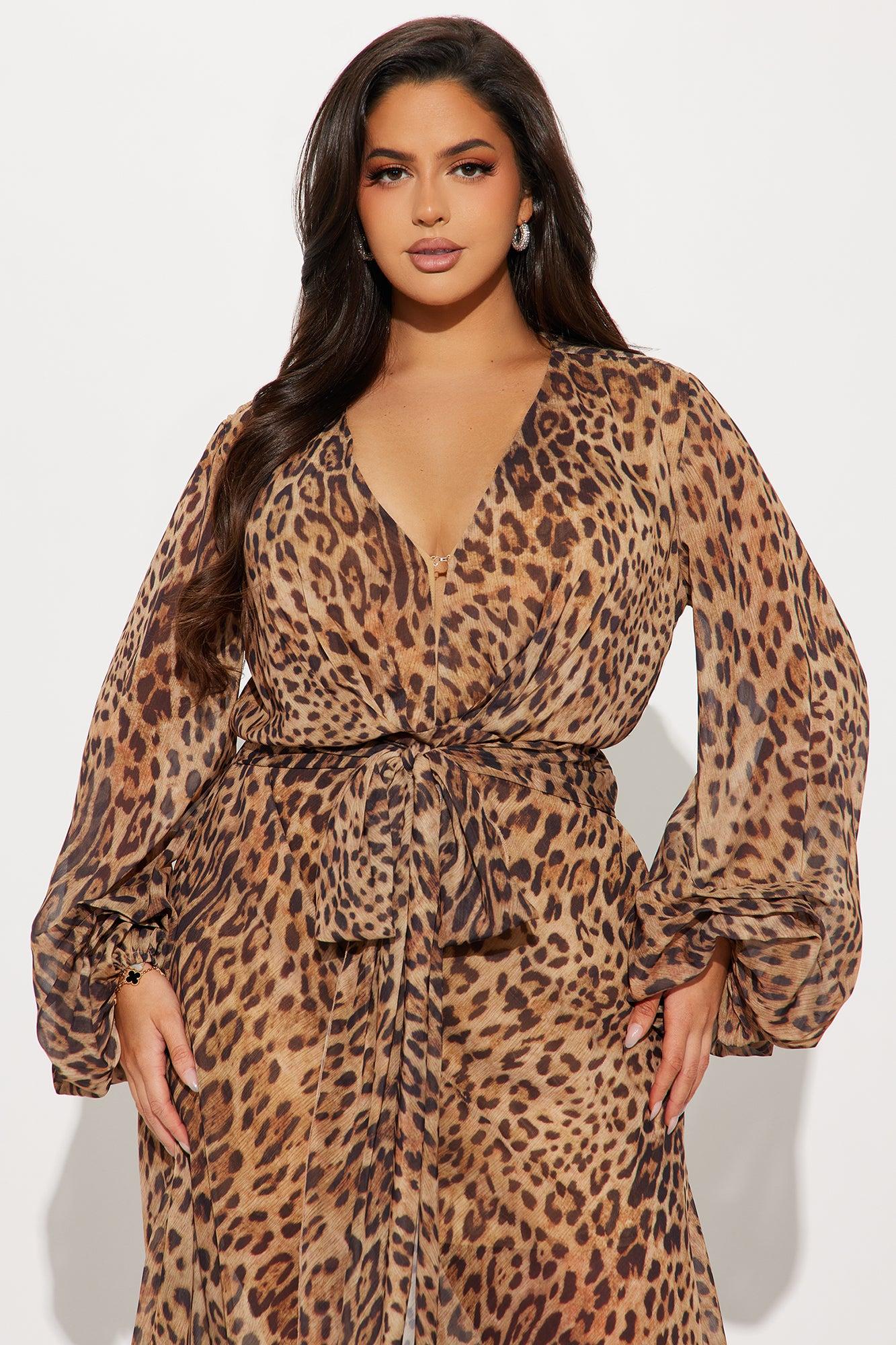 Allison Leopard Maxi Dress - Leopard Product Image