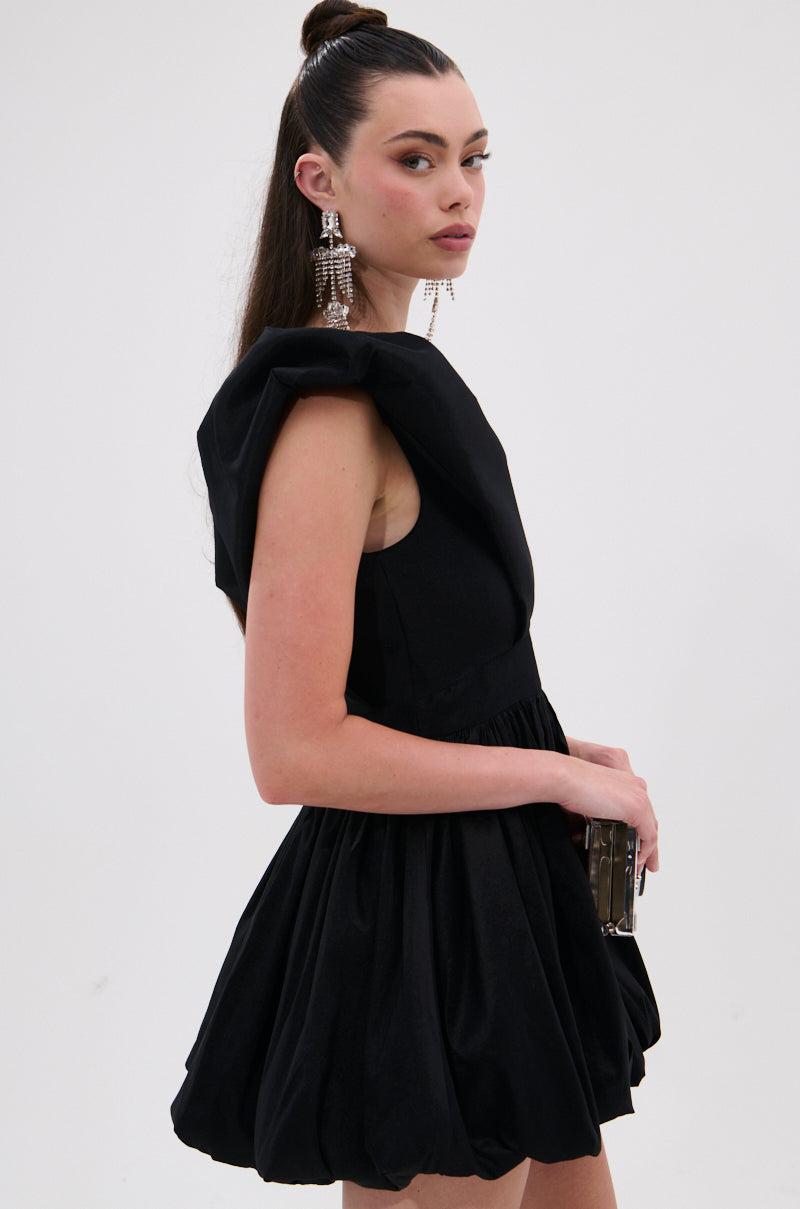 ONCE UPON A DREAM WOVEN MINI DRESS IN BLACK Product Image