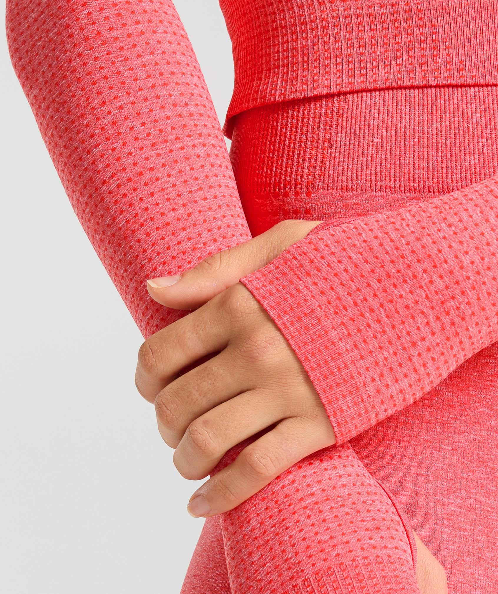 Gymshark Vital Long Sleeve Cut Out Top - Coral Red Marl Female Product Image