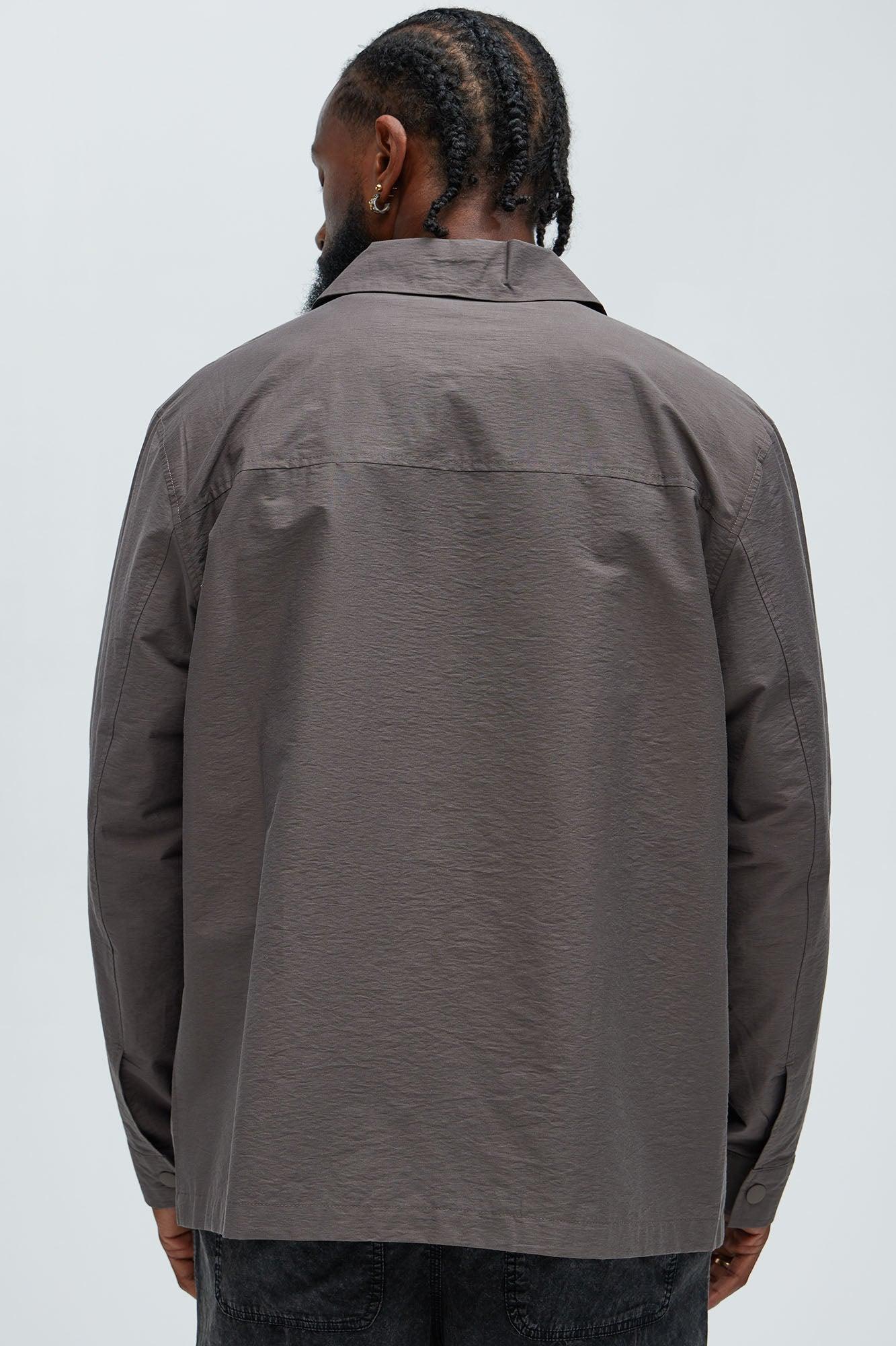 Top Tech Button Up Shirt - Brown Product Image