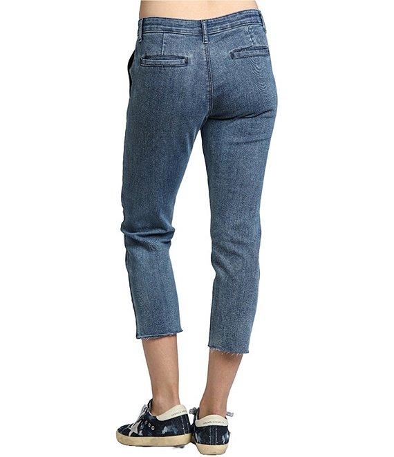 APNY Stretch Twill Cropped Raw Hem Jeans Product Image