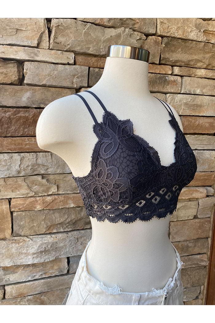 Adjustable Strap Crochet Lace Bralette Product Image
