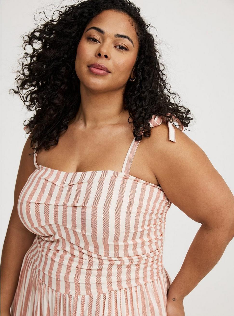 Shirred Tea Length Dress Product Image