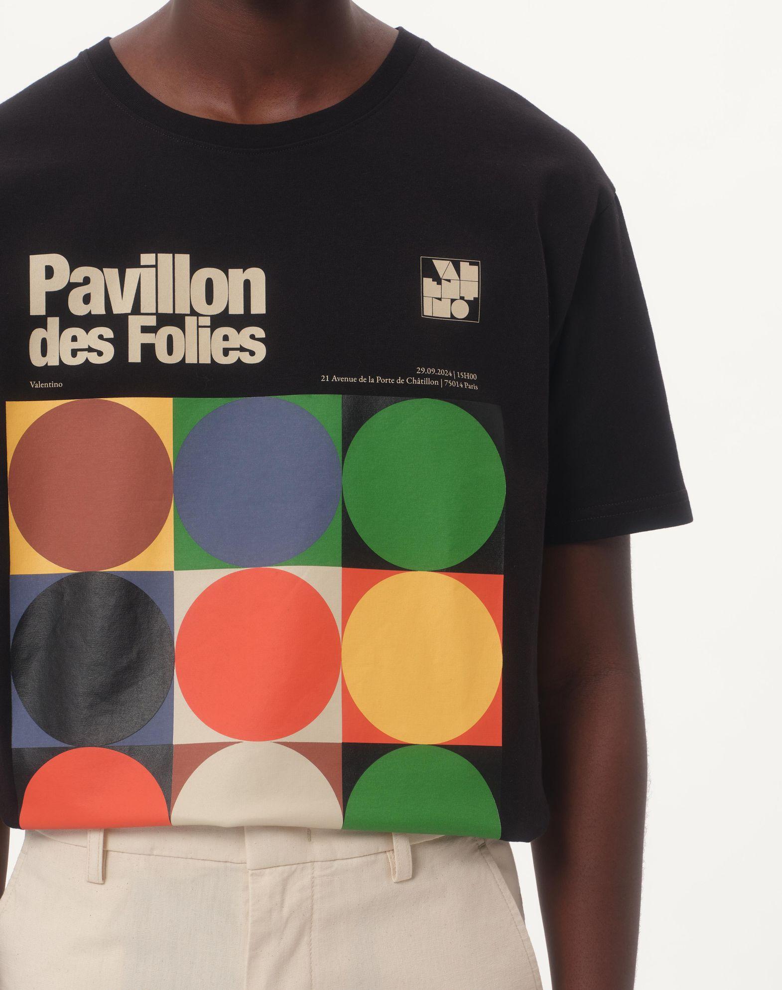 Cotton T-Shirt With Pavillon Des Folies Print Product Image