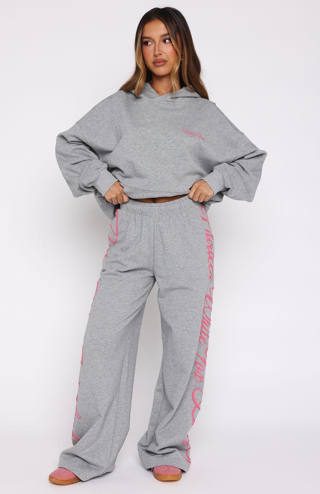 Lucky Thirteen Shaya Wide Leg Sweatpants Dark Grey Marle Product Image