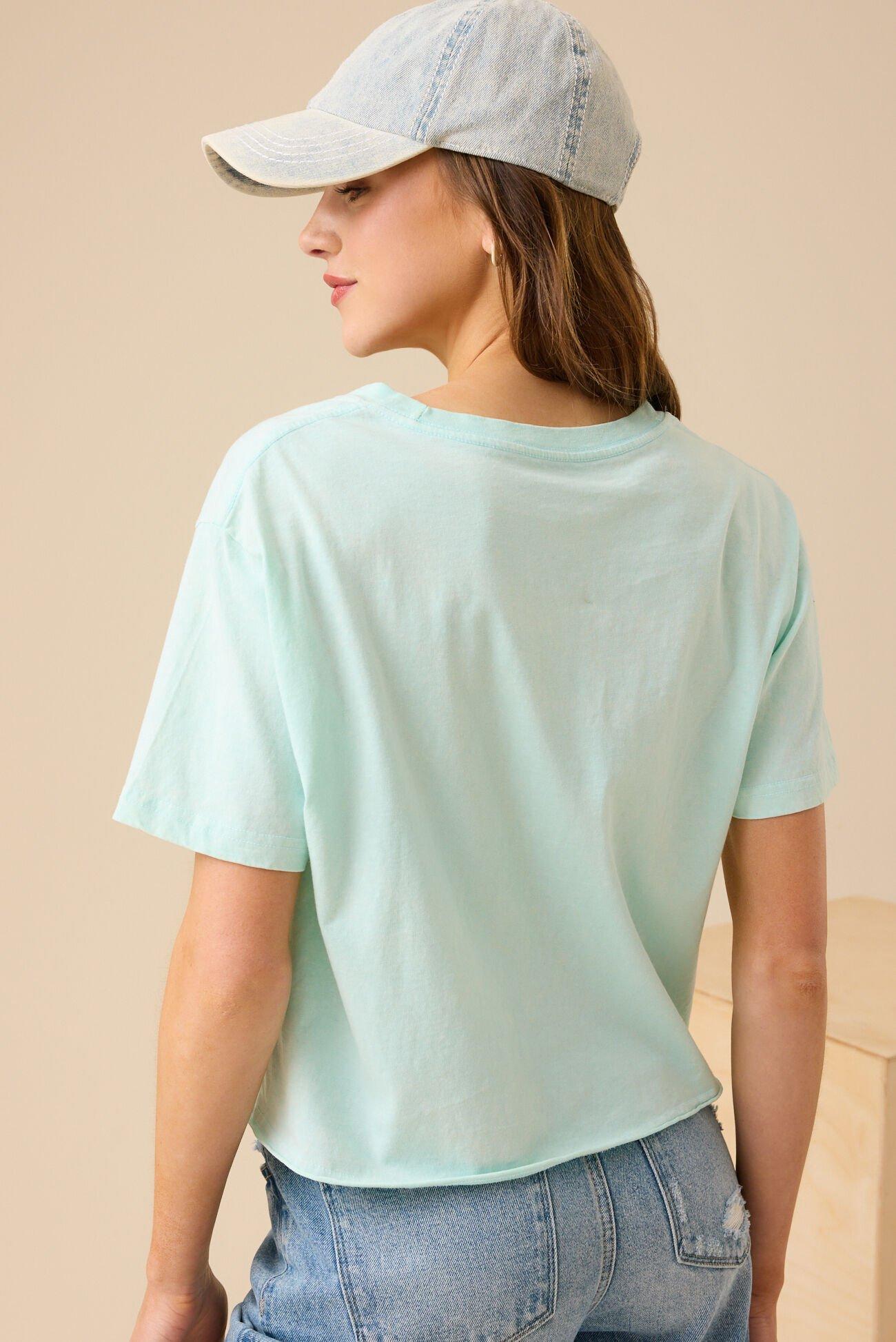 Hibiscus Jeep Cropped Graphic Tee Product Image