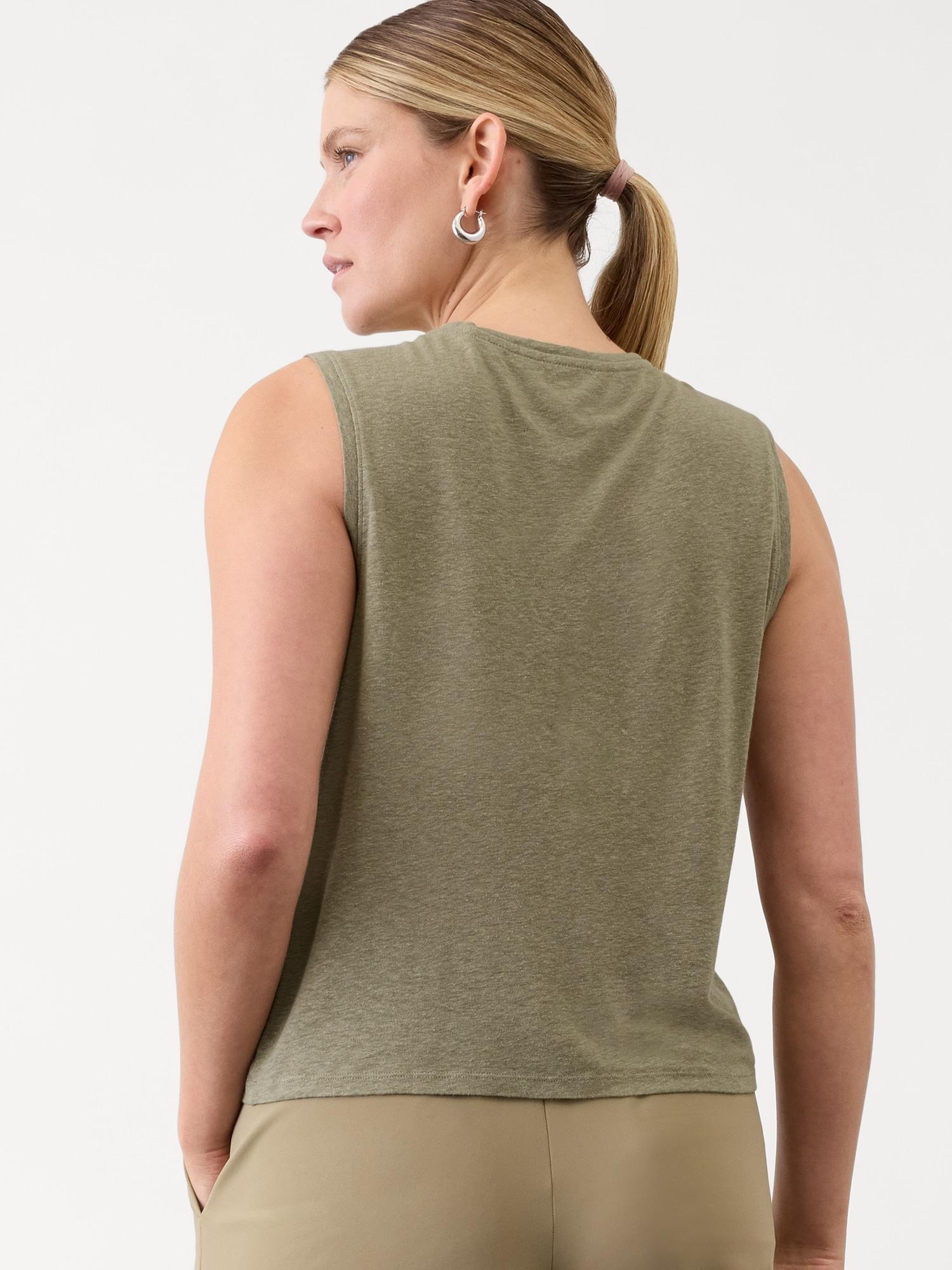 Getaway Linen Blend Muscle Tank Product Image