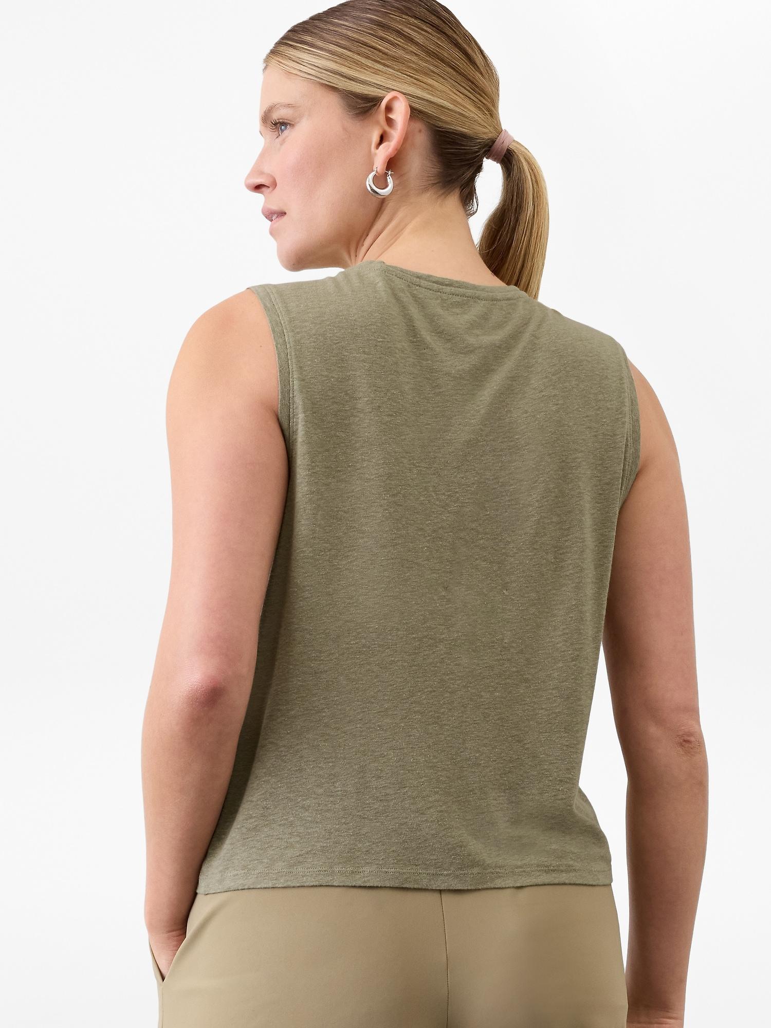 Getaway Linen Blend Muscle Tank Product Image