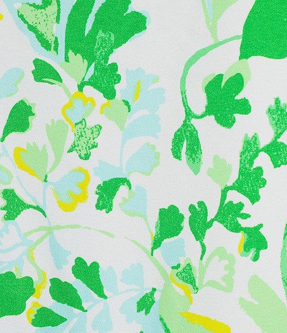 Lilly Pulitzer Bernice Satin Back Crepe Poppy Party Print Square Neck Sleeveless Bow Shoulder Midi Dress Product Image
